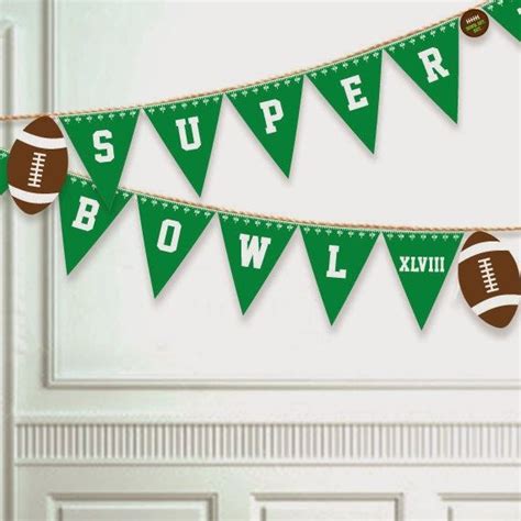 Printable super bowl banner | Superbowl party, Super bowl football ...