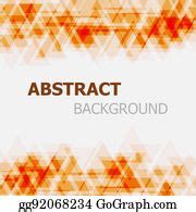 450 Abstract Orange Triangle Overlapping Background Clip Art | Royalty Free - GoGraph