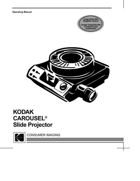 Operating Manual for the KODAK CAROUSEL Slide Projector