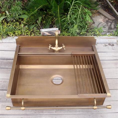 2020 Brass Bar Undermount Smooth Surface Brass Kitchen Sink Single Bowl Copper Kitchen Sink From ...