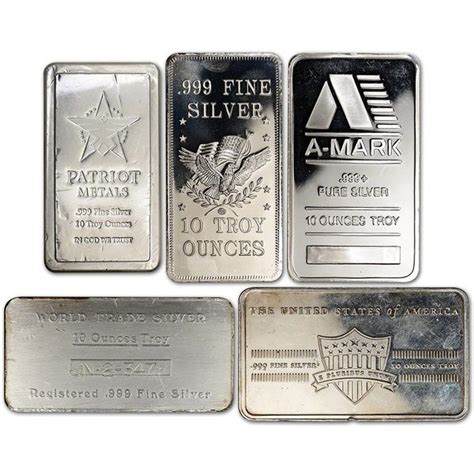 10 OZ SILVER BAR VARIOUS BRANDS | Ottawa Bullion Wholesale