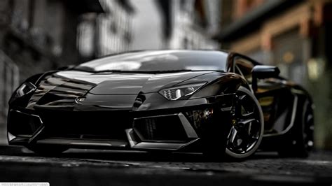 Stunning Black Iphone Lamborghini Background