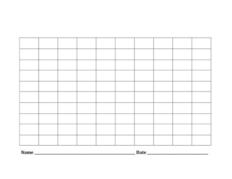 Blank 100 Chart Free Printable