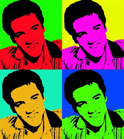 Elvis Presley Andy Warhol Style Digital Art by Galeria Trompiz - Pixels