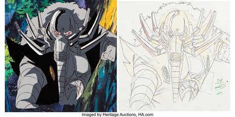 Karasu Tengu Kabuto Production Cel and Animation Drawing (Terasawa | Lot #19056 | Heritage Auctions