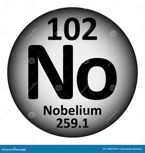 Periodic Table Element Nobelium Icon Stock Illustration - Illustration ...