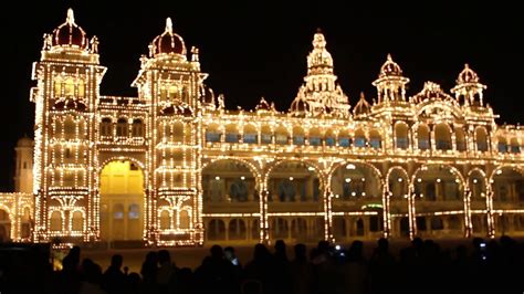 Mysore Palace Night View - YouTube