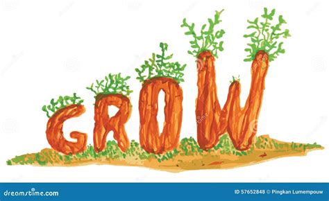 Grow Word Art Illustration 57652848 - Megapixl