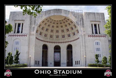 Ohio State Buckeyes Stadium Entrance Campus Landmarks Poster