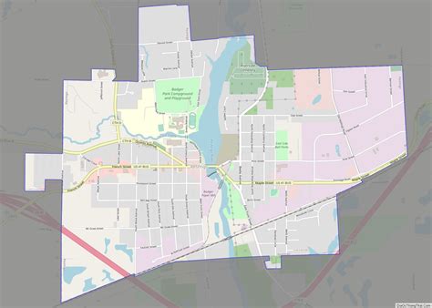 Map of Peshtigo city