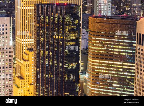 New York Manhattan night view Stock Photo - Alamy