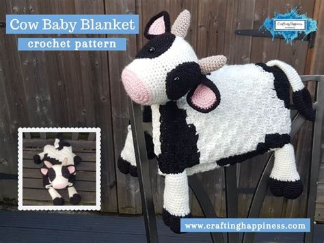 Farm Cow Baby Blanket - Crafting Happiness