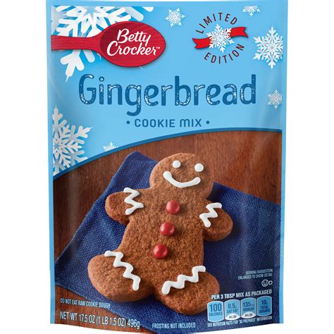 Betty Crocker Gingerbread Pouch Cookie Mix, 17.5 Oz - Walmart.com ...