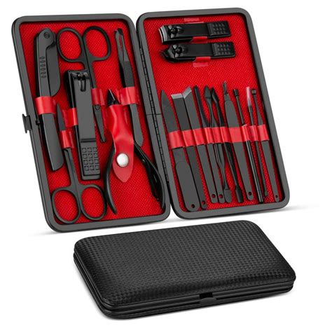 Manicure Set, Pedicure Kit, Nail Clippers, Professional Grooming Kit ...