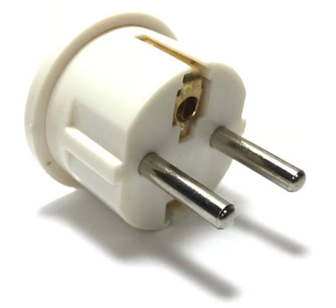 Seven Star SS409 European Schuko Plug With Grounding White Color US TO ...