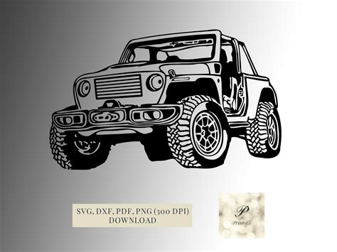 Jeep SVG File, Plotter File for Cricut, Cameo and Brother, Jeep File in Svg, Dxf, Png and Pdf ...