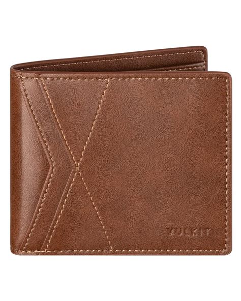 Buy Men's Wallet Minimalist Leather Bi-fold Wallet Rfid Blocking with ID Window Online at ...