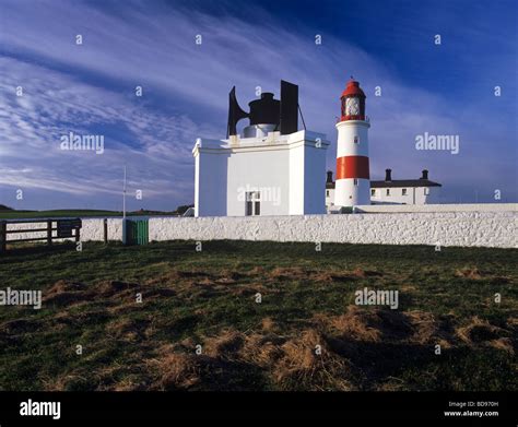 Souter Lighthouse and its fog horn. Tyne and Wear Stock Photo - Alamy