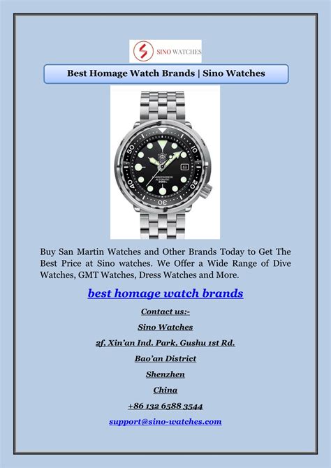 PPT - Best Homage Watch Brands | Sino Watches PowerPoint Presentation, free download - ID:12854544