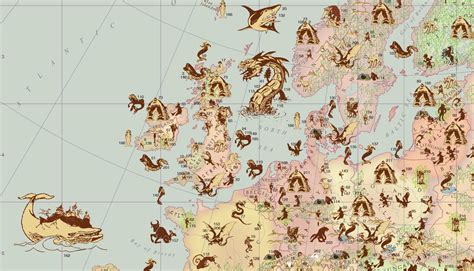 Map of mythological europe | Amazing Tales