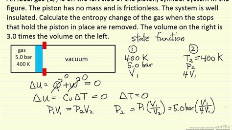 Entropy Change for Ideal Gas Expansion - YouTube