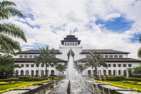 View of Gedung Sate, an Old Historical Building with Art Deco Style in Bandung, Indonesia Stock ...