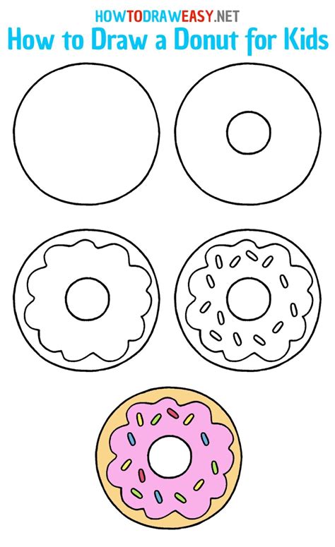 How To Draw Cute Donut Easy Easy Drawings Dibujos Faciles Dessins ...