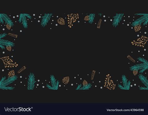 Dark christmas background tree Royalty Free Vector Image