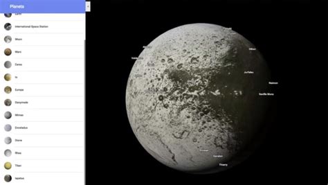 Google maps the solar system for armchair space travelers