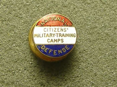 NATIONAL DEFENSE CITIZEN'S Military Training Camps Enameled Metal Pin WWI-WWII $33.62 - PicClick CA