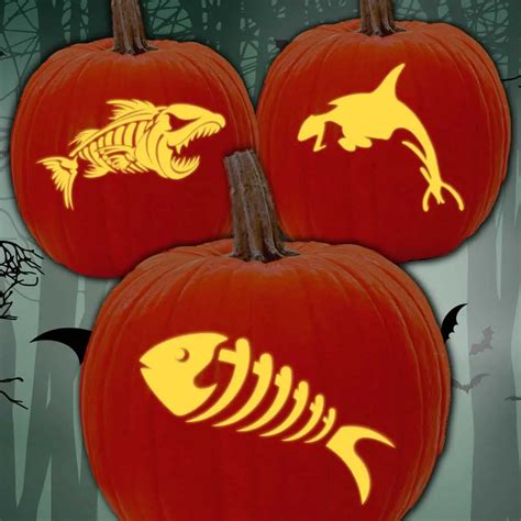 Free Fish Pumpkin Carving Patterns & Stencils - Artsy Pretty Plants