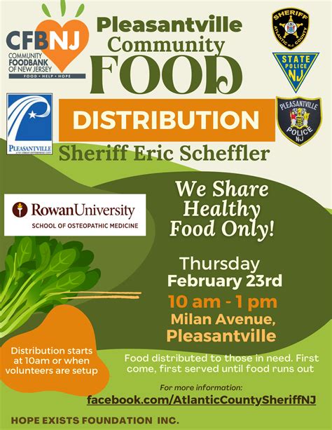 PLEASANTVILLE Community Food Distribution. (Atlantic County Sheriff's ...