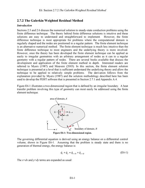 Galerkin Method FEMMatlab With Example - 2.7 The Galerkin Weighted Residual Method Introduction ...