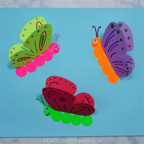 How To Make A 3D Paper Butterfly Craft - I Heart Crafty Things