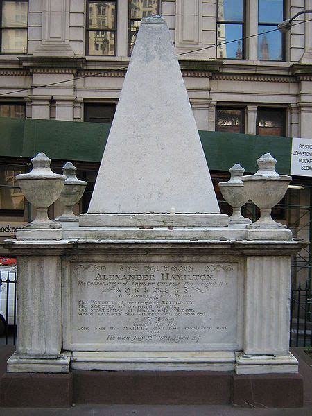 Tomb of Alexander Hamilton in the graveyard of Trinity Church in New York City, www.RevWill.com ...