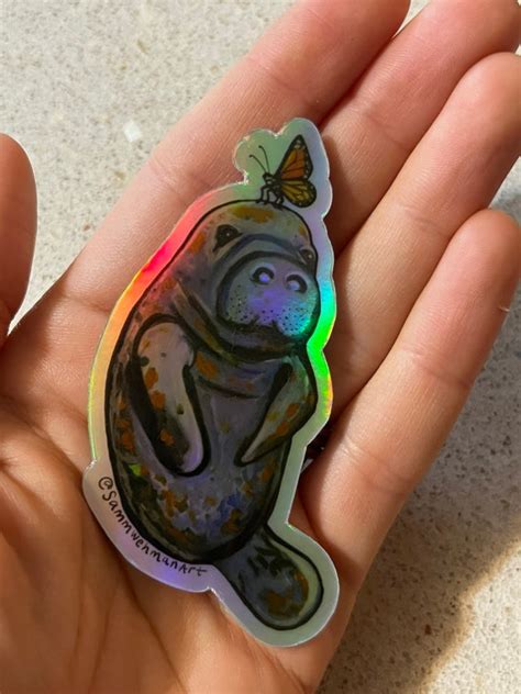 Digital Art & Collectibles Manatee stickers holographic etna.com.pe