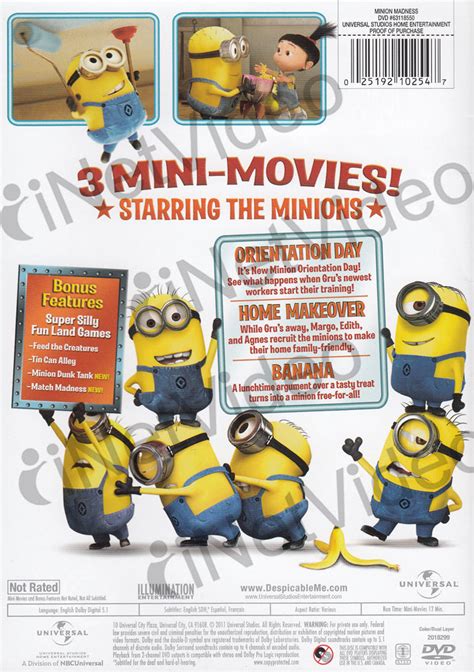 Despicable Me Presents - Minion Madness on DVD Movie