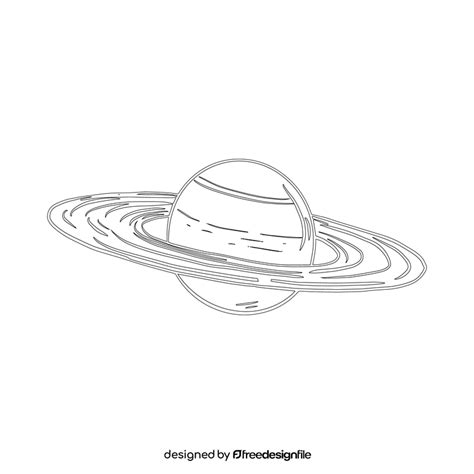 Saturn planet black and white clipart free download