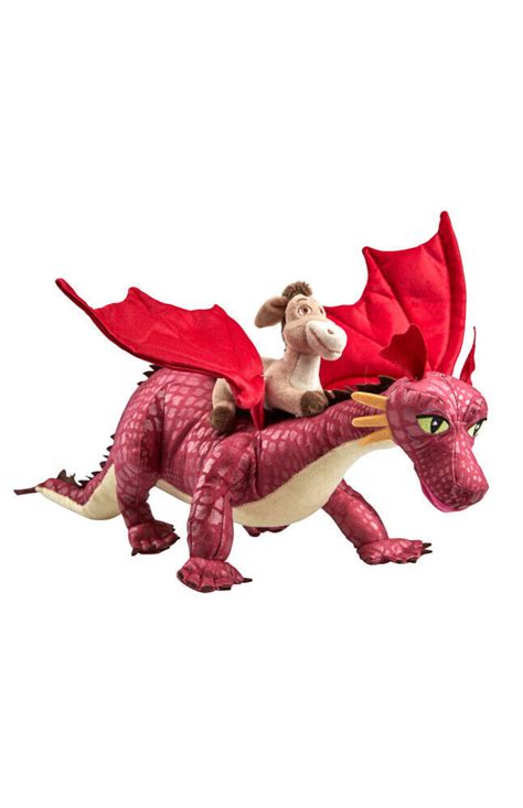 Universal Studios Shrek 4-D 23" Donkey Riding Dragon Plush Toy New With Tags | #4639749885