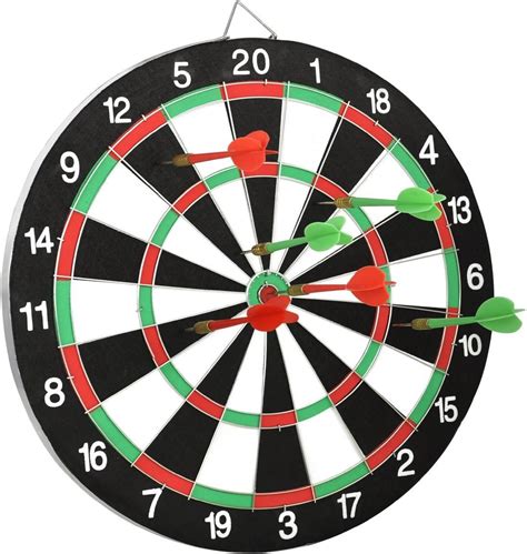 Amazon.com : 18 Official Size Dartboard & 6 Darts by PRIME FURNISHING : Sports & Outdoors