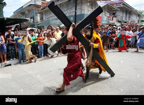 Philippines, easter procession at Moriones Festival on Good Friday Stock Photo, Royalty Free ...