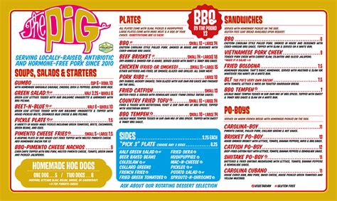 The Pig | The Pig Restaurant | The Pig Menu