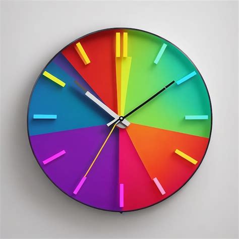 Premium AI Image | RGB Wall Clock