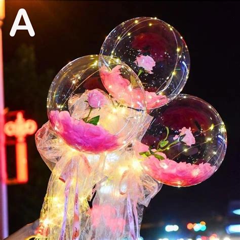 YuanRX DIY Bouquet Balloon-Rose product Luminous innovative LED Home Decor Home Essentials Room ...