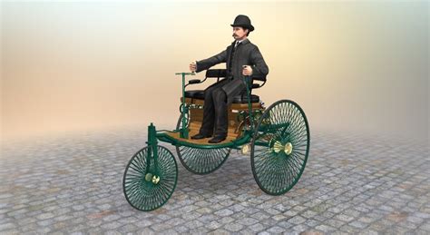 Patent-Motorwagen (Karl Benz, 1886) - 3D scene - Mozaik Digital ...