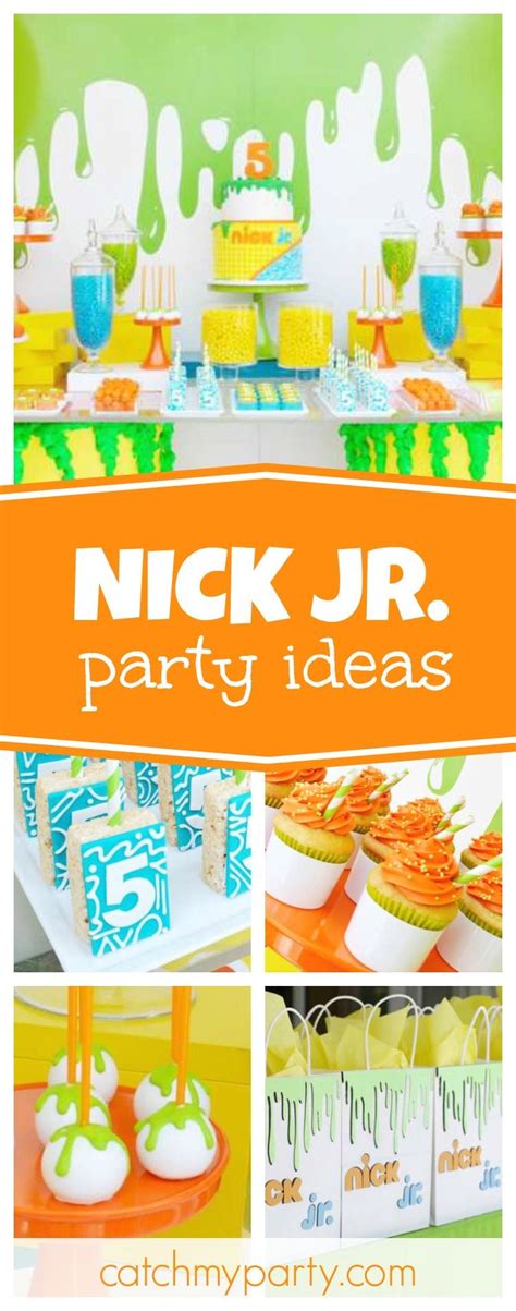 Nick Jr. / Birthday "Nick Jr Turns 5" | Catch My Party | Birthday party themes, Slime birthday ...