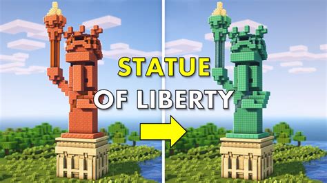 Minecraft | How to build the Statue of Liberty | Tutorial - YouTube