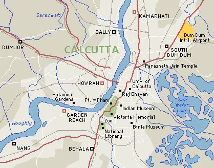 Calcutta Map - India