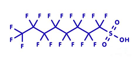 Perfluorooctanesulfonic Acid Molecule Photograph by Molekuul/science ...