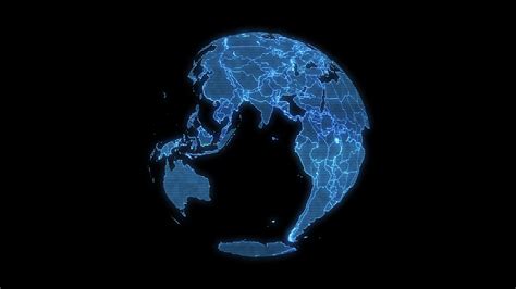 HUD element of an Earth globe rotating 5276030 Stock Video at Vecteezy